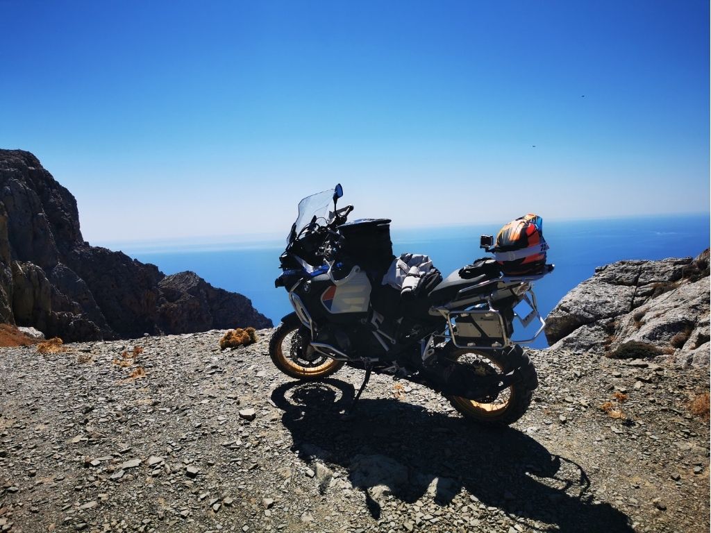 Offroad en Crète avec une BMW GS